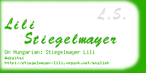 lili stiegelmayer business card